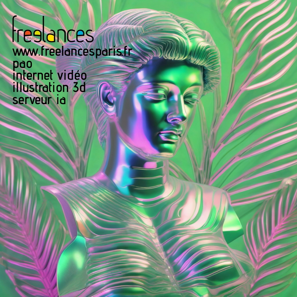 Pao mise en page internet vidéo illustration 3d serveur IA générative AI freelance paris studio de création magazines uaxbbh30